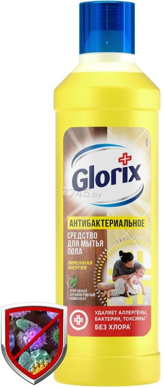 Средство для мытья полов GLORIX Лимонная Энергия 1 л (8711600362284) - Фото 12